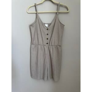 Minimalist Beige Cami Romper with Button Detail | H&M | Size S